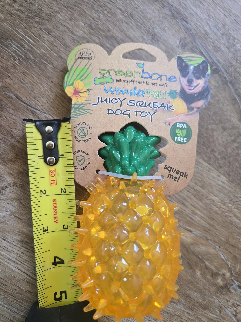 Greenbone Juicy Squeak Dog Toy 3 Pack Squeaky Fruit Set